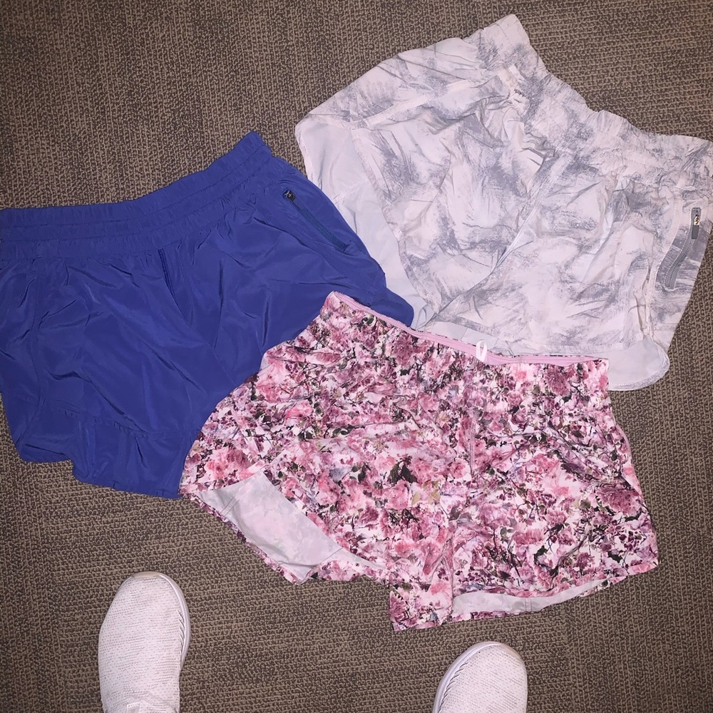 Lululemon Tracker shorts, all size 10 I believe